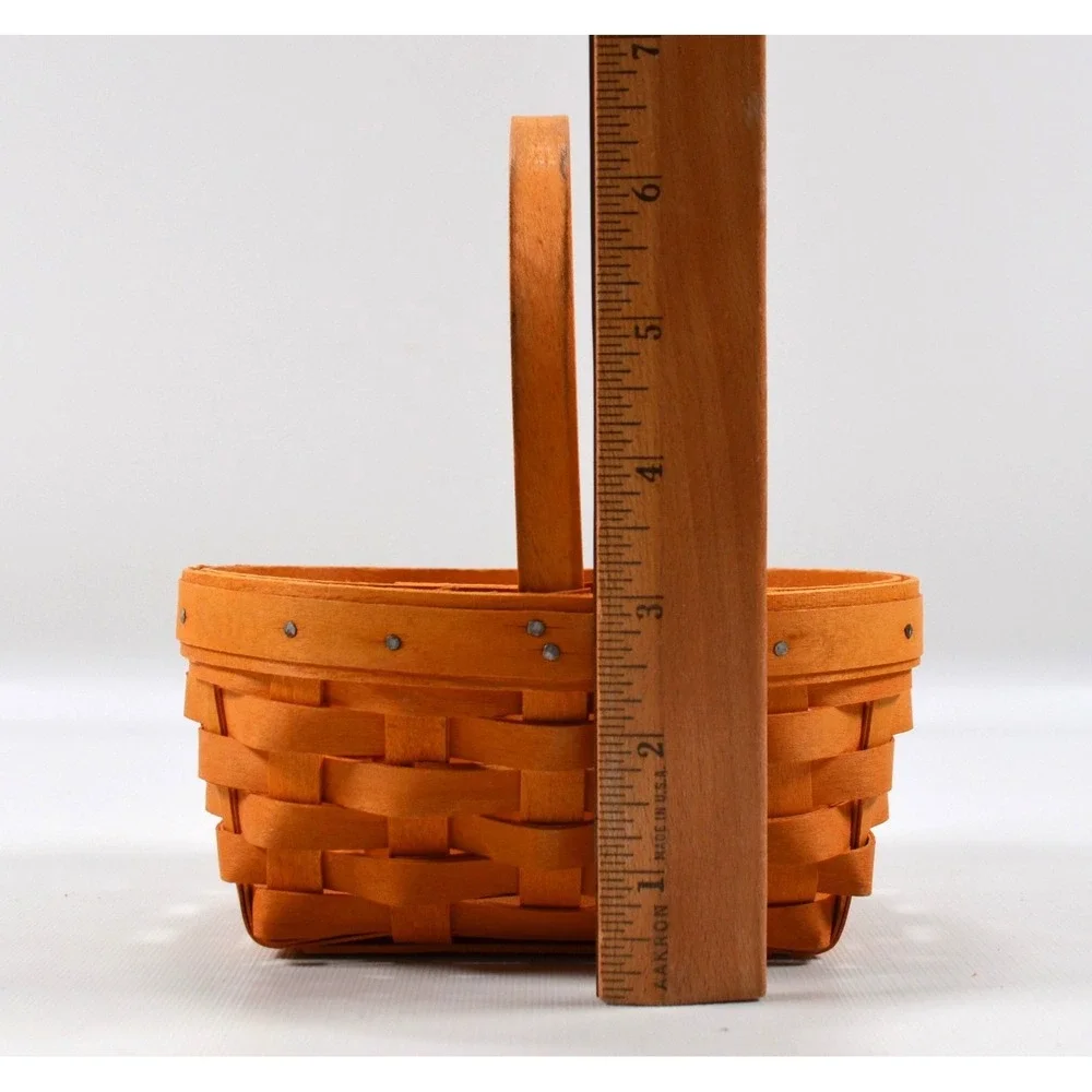 Longaberger 1999 Small Oval Basket‎ w/ Single Stationary Handle 6